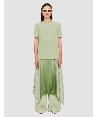 JOSEPH 【洗える】クレープ ド ソワ　ショートスリーブTEE Matcha