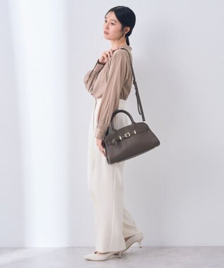 YECCA VECCA 【story.】ベルトハンドバッグ Mocha