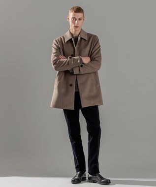 JOSEPH HOMME グロッシーウール　バルマカーンコート ベージュ系