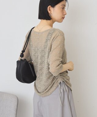 AMERICAN HOLIC レース5分袖カーディガン Beige