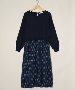 ONWARD Reuse Park 【組曲】ワンピース秋冬 ネイビー