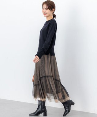 組曲 S ニューシックニットクルーネックプルオーバー ブラック系