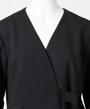 23区 【エステータ】ウールダブルクロス ワンピース ブラック系