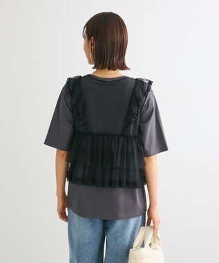 Green Parks ・ＥＬＥＮＣＡＲＥ　ＤＵＥ　チュールラッフルベスト Black