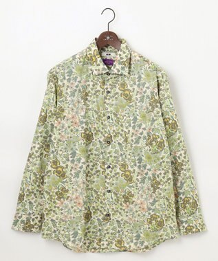 JOSEPH ABBOUD 【キングサイズ】リバティプリント シャツ ライトグリーン系5