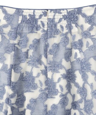 YECCA VECCA シアーレース柄マーメイドスカート Blue