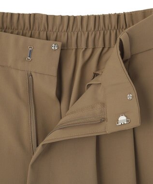 YECCA VECCA 【尾崎紗代子さん着用】タックハーフパンツ Camel