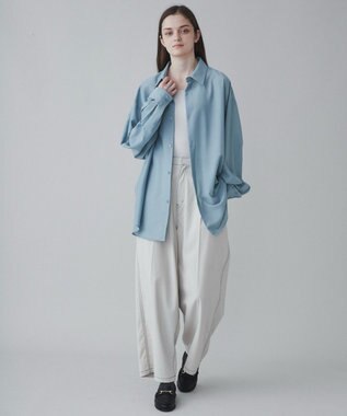 WEGO 【ユニセックス着用ITEM/SMLサイズ展開/冷房対策/紫外線対策】シアーBIGシャツ グリーン