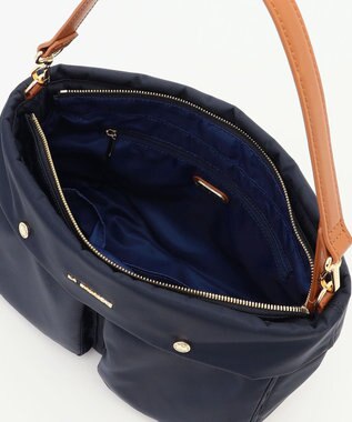 LA BAGAGERIE ダブルフロントポケット2WAYショルダー ネイビー