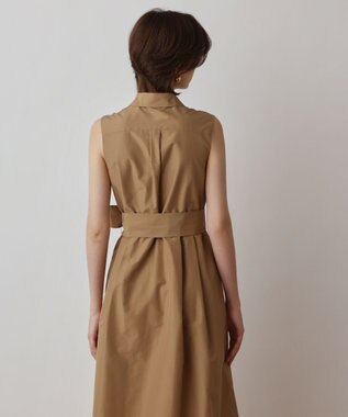 GRACE CONTINENTAL トリアセコットンワンピース キャメル