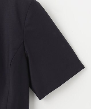 J.PRESS LADIES BAHARIYE SOLID フレアー ワンピース ネイビー系