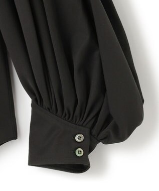 23区 【23区 lab.】ハイカウントコットン パフスリーブ シャツ ブラック系