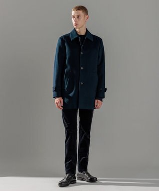 JOSEPH HOMME グロッシーウール　バルマカーンコート ネイビー系