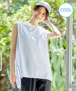  冷感UVケアノースリカットソー
