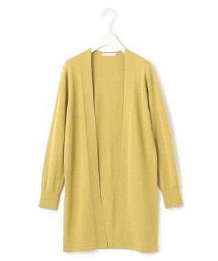 ICB 【洗える】シンセティックハイゲージ ロングカーディガン クリームカーキ系