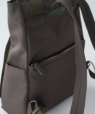 MIYABIYA LAQUOH【撥水加工】ミニマルナイロンリュックサック カーキ