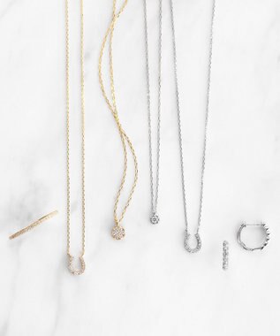 TOCCA 【WEB限定】DIAMOND HORSESHOE K10NECKLACE K10ゴールド ダイヤモンド ネックレス イエローゴールド