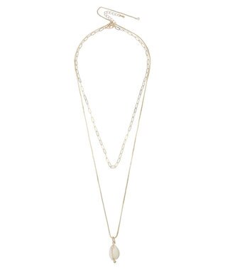 Green Parks ｅｖｅｒｙ　ｗａｌｋ．２本ＳＥＴ　シェルモチーフネックレス Gold