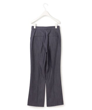 ICB L 【洗える】リアクティブソフトデニム　セミフレアパンツ インディゴ系