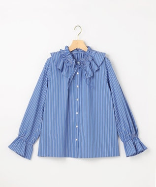 組曲 【先行予約・2WAY】エアリーシャーティングフリル襟 ブラウス