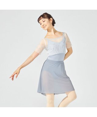 Chacott ハーフスリーブレオタード パールグレー