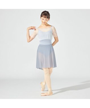 Chacott ハーフスリーブレオタード パールグレー