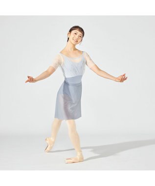 Chacott ハーフスリーブレオタード パールグレー