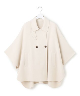 23区 S 【見上愛さん着用/Oggi12月号掲載】ウールライトリバー ポンチョシルエット コート ベージュ系