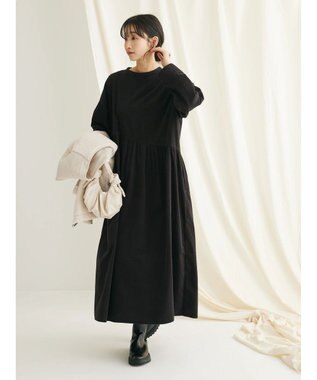 CRAFT STANDARD BOUTIQUE コーデュロイアシンメトリーワンピース Charcoal Gray