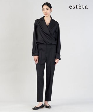 クリアウールサキソニー テーパードパンツ / 23区