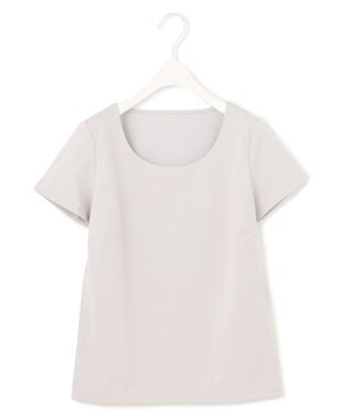 【洗える】 スーペリアジャージー Uネック半袖プルオーバー