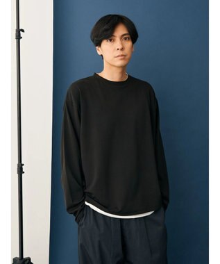 CRAFT STANDARD BOUTIQUE 梨地カットフェイクレイヤードＬ／Ｓ　ＴＥＥ Black