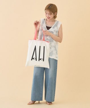 AMERICAN HOLIC カラーハンドルホリホリトートバッグ Pink