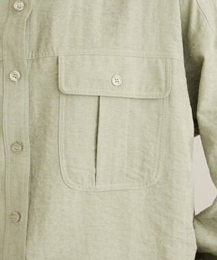 CRAFT STANDARD BOUTIQUE とろみワークシャツ Light Green