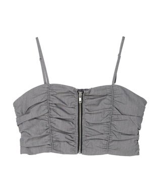 Green Parks ・ＥＬＥＮＣＡＲＥ　ＤＵＥ　シャーリングビスチェ Gray