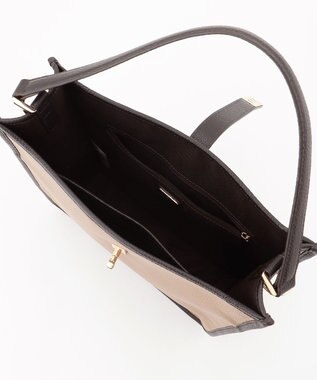 LA BAGAGERIE スクエアレザー2WAYショルダーバッグ グレージュ