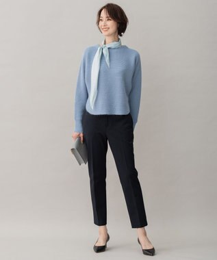 自由区 【XSサイズ～/洗える】TRギャバ テーパードパンツ ネイビー系