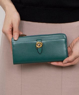 ANNA SUI ブルボン Lファスナー長財布 グリーン