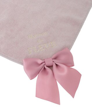 Maison de FLEUR ビッグリボンタオルハンカチ Pink