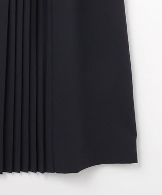 J.PRESS LADIES ノルディス2wayジョーゼット フロントプリーツ ワンピース ネイビー系