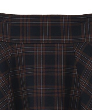 earth music&ecology バックレースアップスカート Check Navy