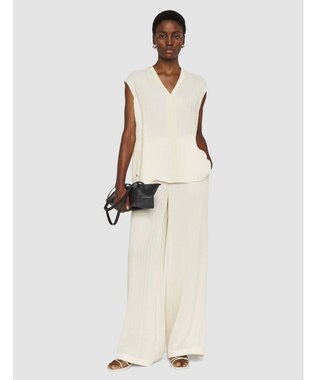 JOSEPH プリーツジャガード　ブラウス Seashell