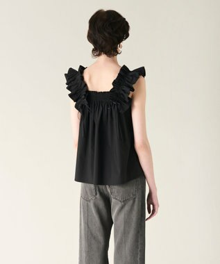 GRACE CONTINENTAL ショルダーフリルトップ ブラック