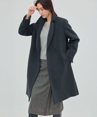 J.PRESS LADIES CASHBIT NEO Vネック ニット ライトグレー系