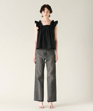 GRACE CONTINENTAL ショルダーフリルトップ ブラック