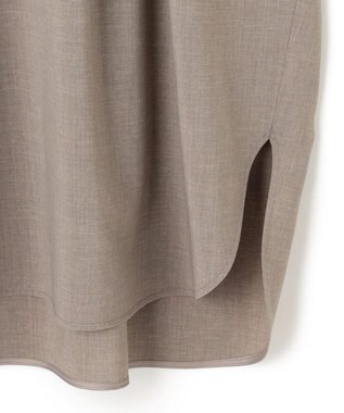 BEIGE， 【洗える/接触冷感/速乾/UVケア対応】BATEAU / Vネックバックギャザーハーフスリーブブラウス Taupe