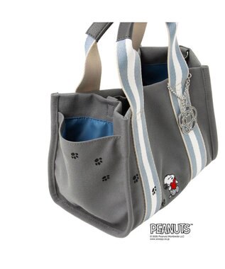 CLATHAS SNOOPYキャンパス ２wayトートバッグ（小） グレー