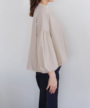 Tiaclasse 【洗える】バルーン袖ストレッチジャケット エクリュ