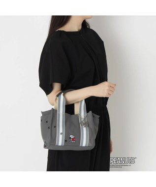 CLATHAS SNOOPYキャンパス ２wayトートバッグ（小） グレー