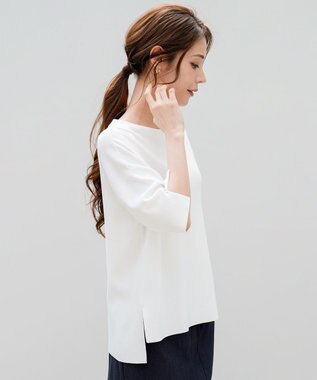 ANY SIS 【アイスタッチ】ボートネックニット プルオーバー オフ